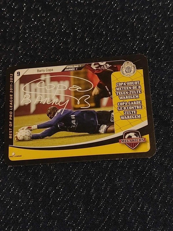 Voetbalkaart/Megakicks/Barry Copa/Lokeren/2011-2012, Verzamelen, Ophalen of Verzenden, Zo goed als nieuw, Spelerskaart