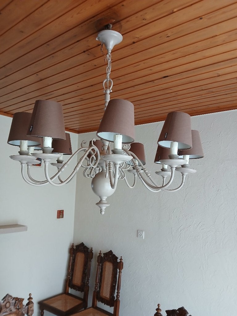 Landelijke luster, Huis en Inrichting, Lampen | Kroonluchters, Ophalen, Gebruikt