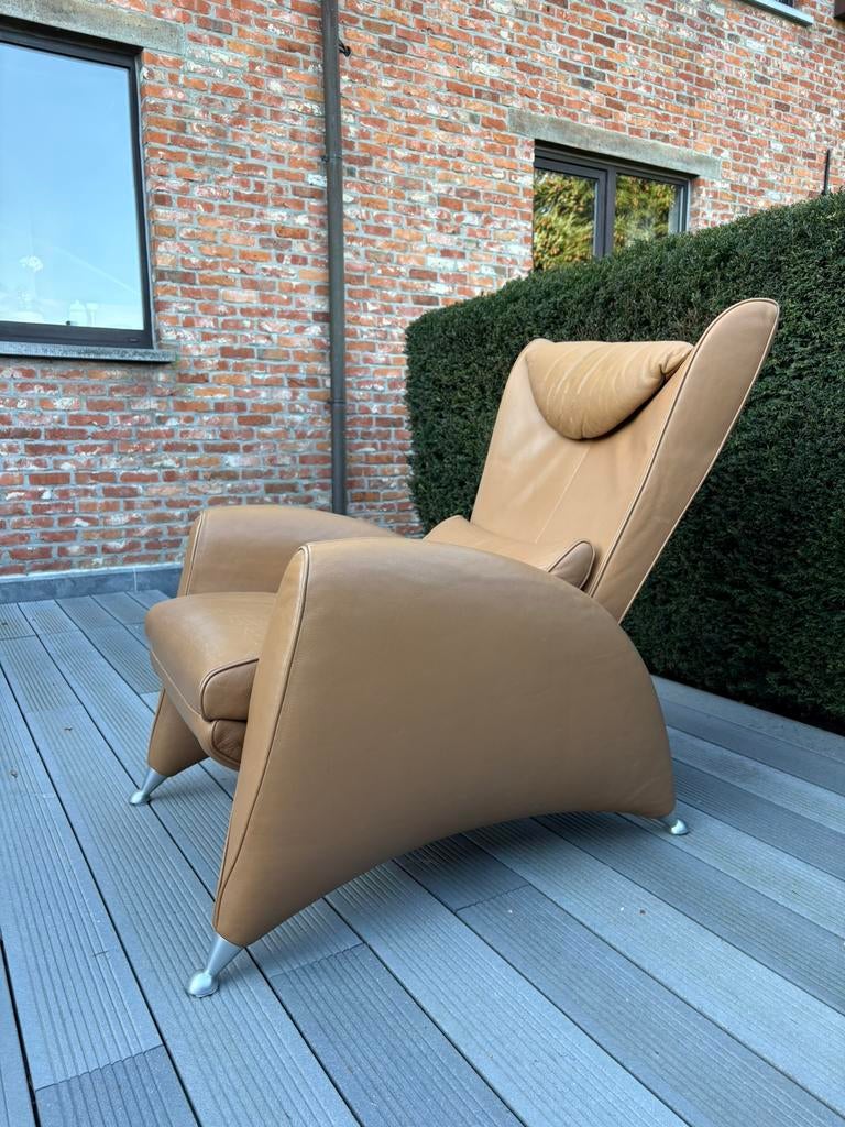 Luxe Design Relaxfauteuil FSM 130.1 Leder (Opknapper), Ophalen, Gebruikt, Eenpersoons, Leer