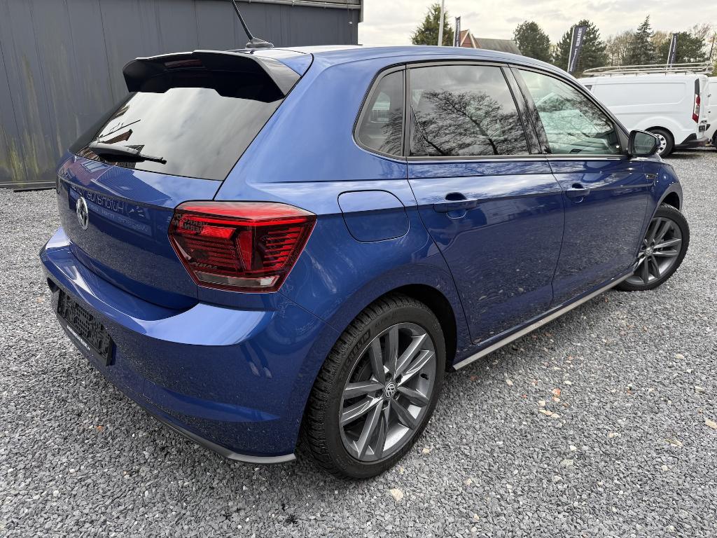 VW Polo 1.0i, 2018, 75.000km, Automaat, R-Line, Ac + 12m Gar, Automaat, Zwart, Zwart, Bedrijf