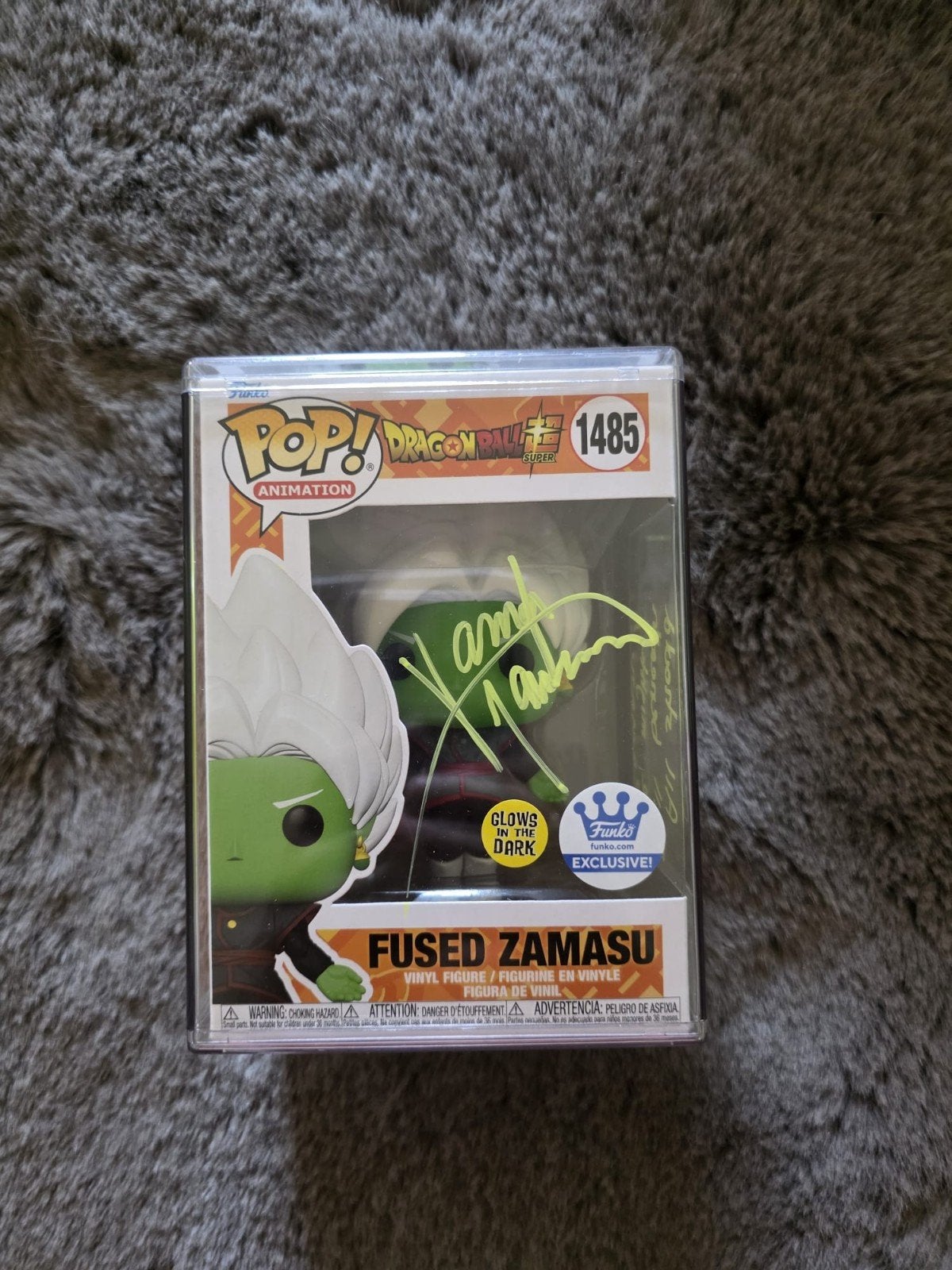 Fused zamusu glow in the dark gesigneerd met coa, Ophalen