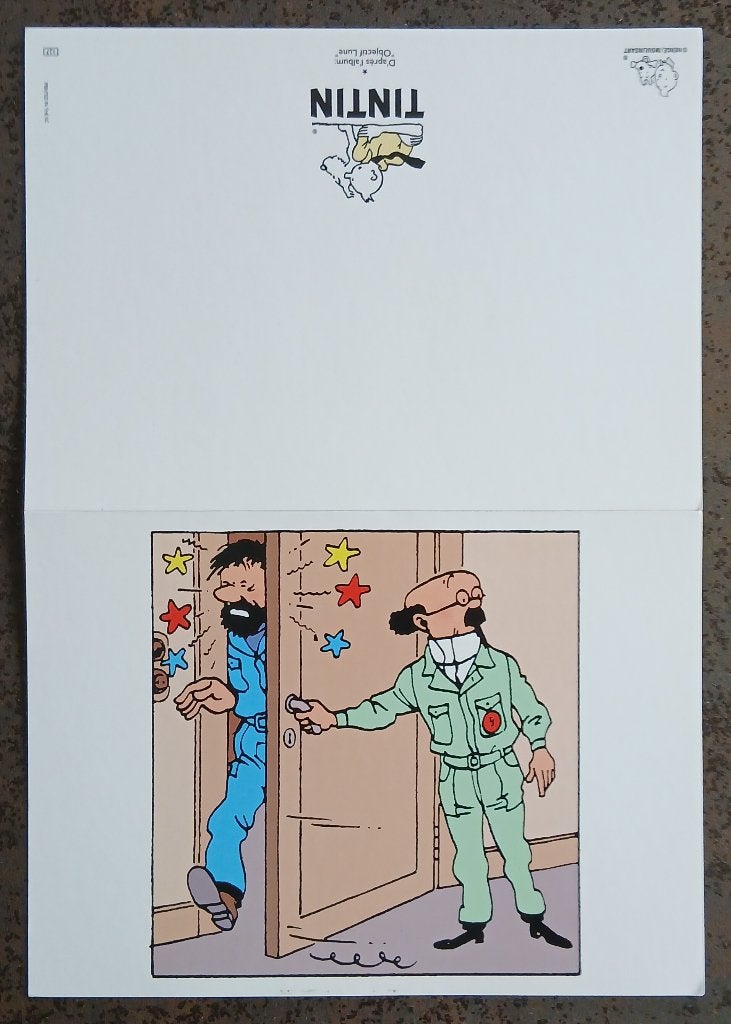 Carte double Tintin, Collections, Enlèvement