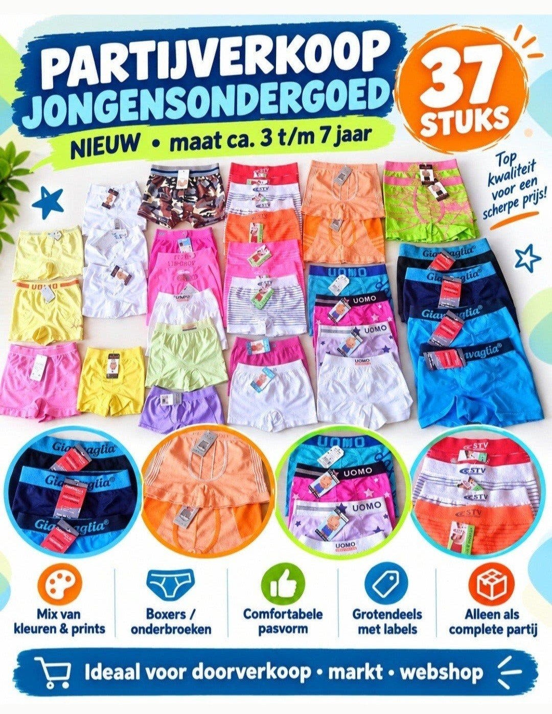 Nouvelle collection de sous-vêtements pour garçons 37 pièces, Enfants & Bébés, Enlèvement ou Envoi, Neuf, Garçon, Vêtements de nuit ou Sous-vêtements