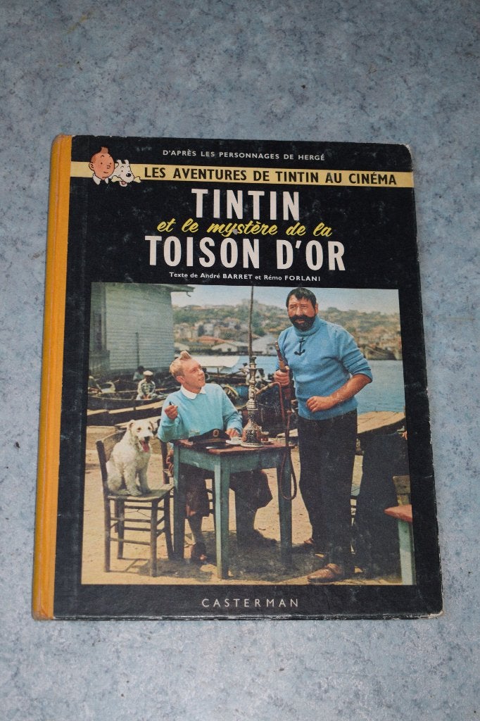 strip stripboek tintin soison or gesigneerd 1962, Ophalen of Verzenden, Gelezen