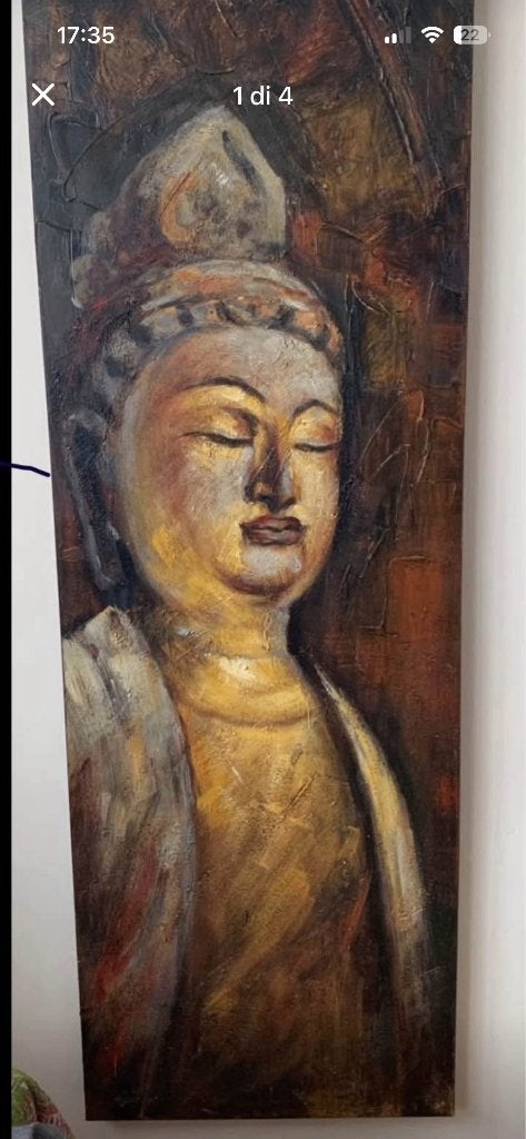 Tableau bouddha, Antiquités & Art, Enlèvement, Bois, Portrait