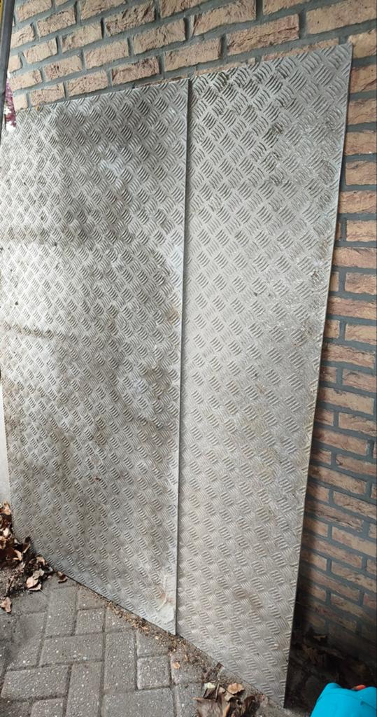 Aluminium traanplaat 172x85cm. Dikte 7mm., Ophalen