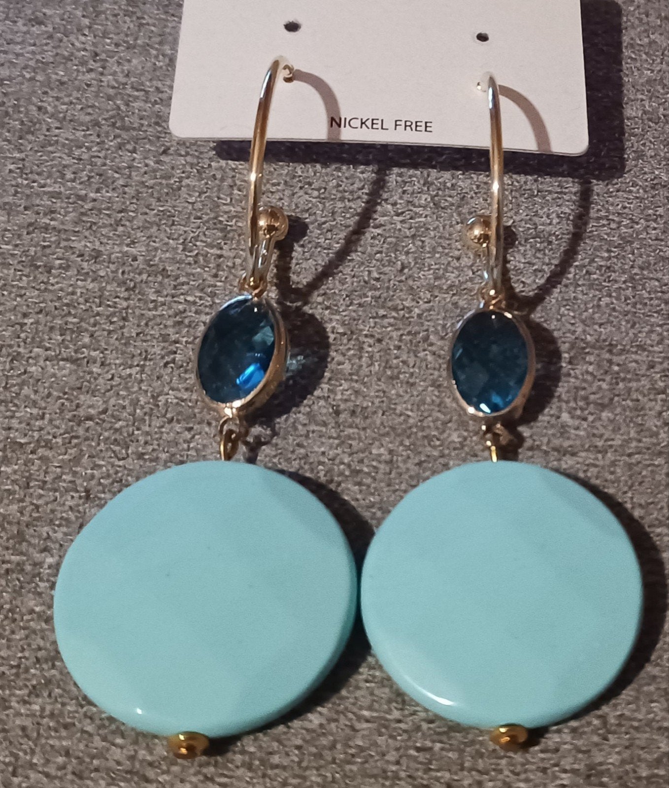 Mooie lange oorbellen, nieuw, blauwe tinten, Ophalen of Verzenden