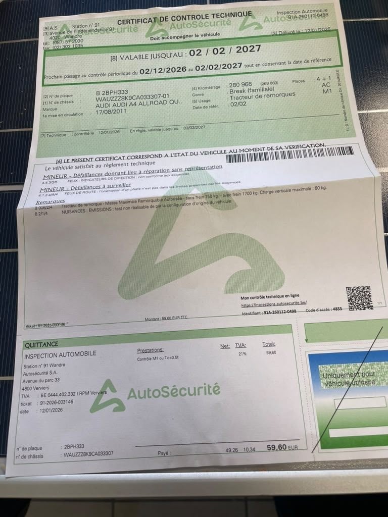 Audi A4 Quatro, Euro 5, 4 cilinders, A4, Zwart