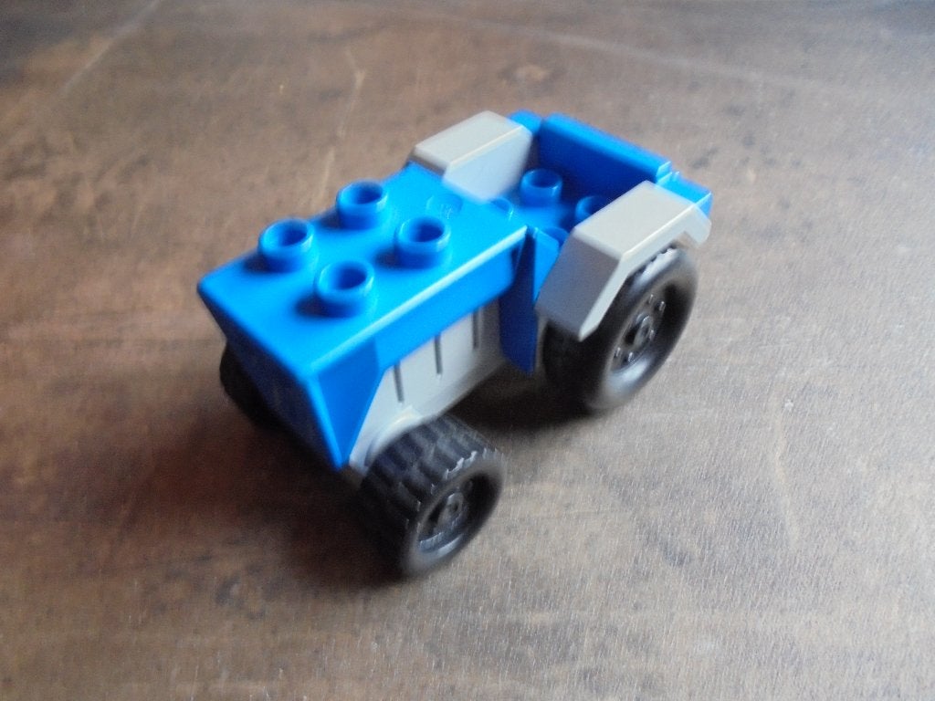 Lego Duplo Farm Tractor with Gray Mudguards (zie foto's), Enlèvement ou Envoi, Utilisé, Briques en vrac, Duplo