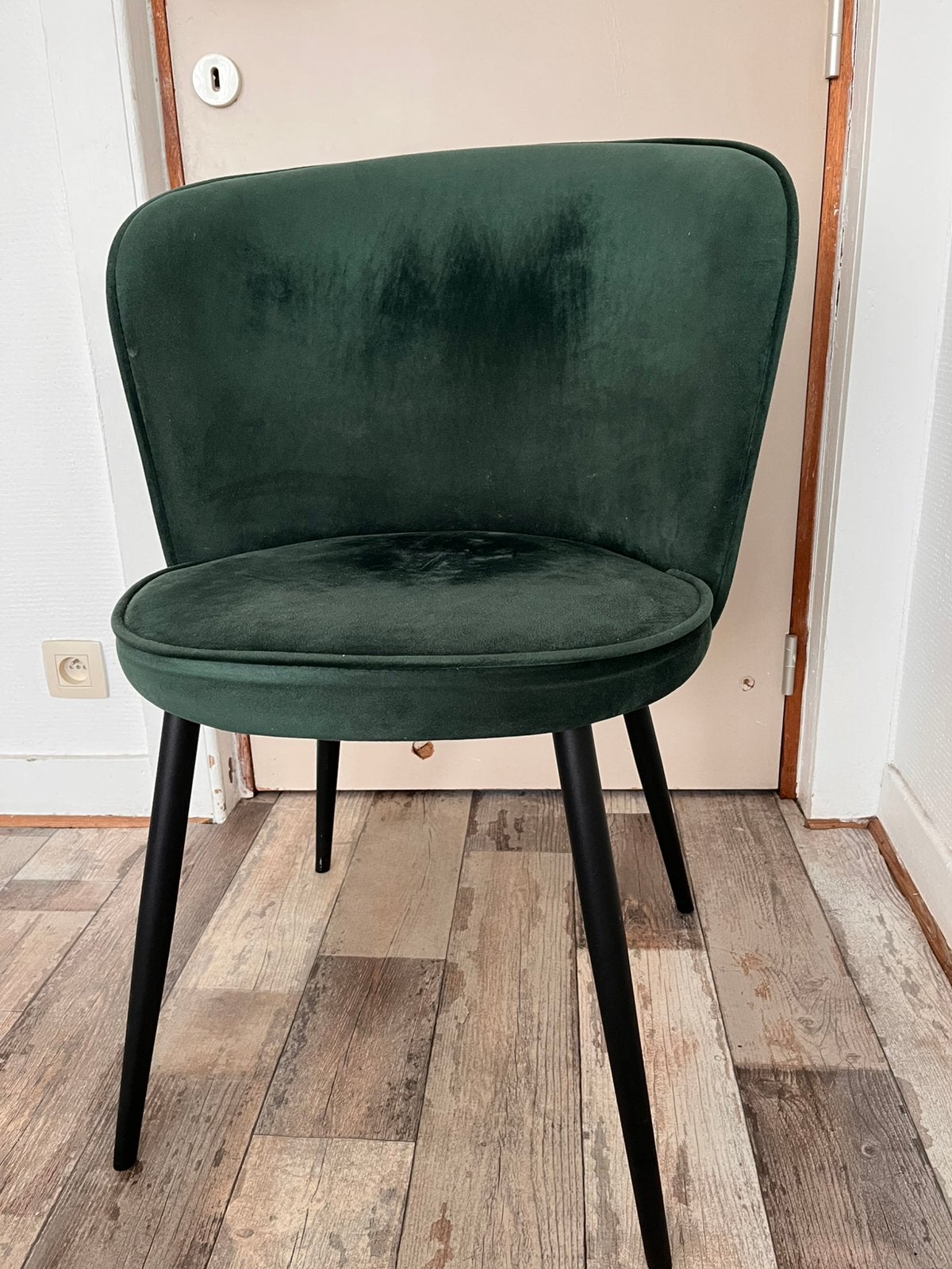 Chaise verte Jysk, Huis en Inrichting, Stoelen, Ophalen, Zo goed als nieuw