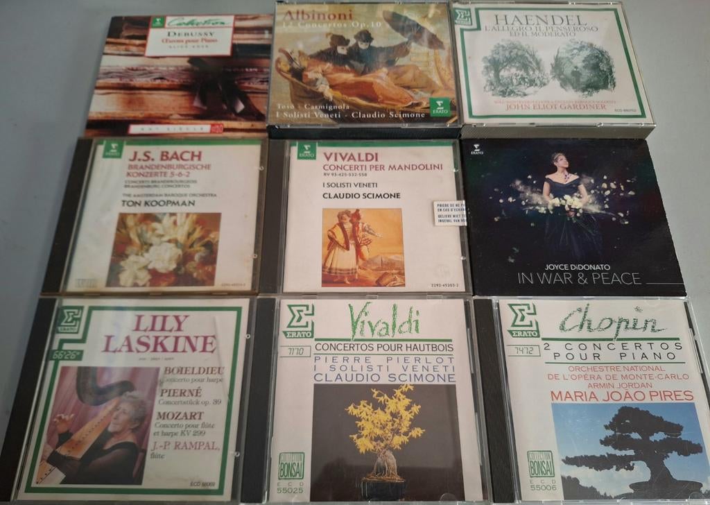 Lot 36 x Cd's Erato Classic Collection, Ophalen of Verzenden, Romantiek, Gebruikt, Kamermuziek