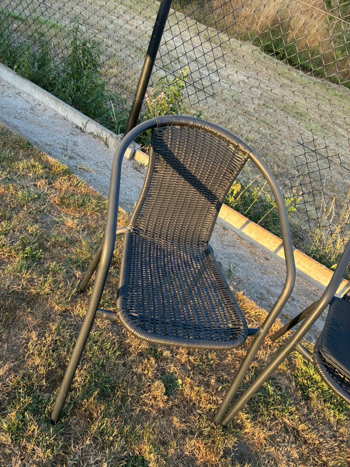 Set van 4 tuinstoelen met kussens, Tuin en Terras, Tuinstoelen, Ophalen, Zo goed als nieuw, Wicker
