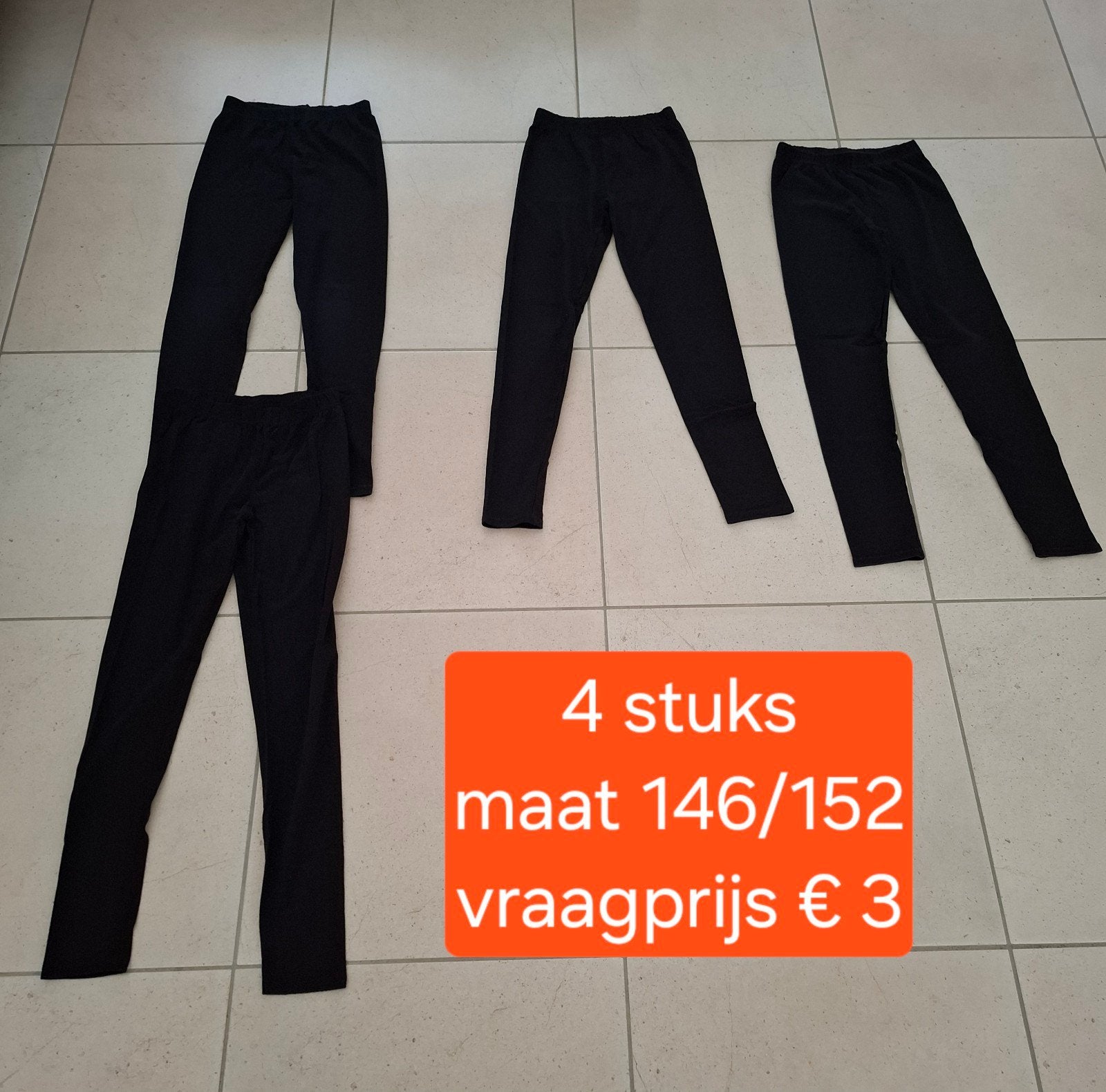 4 leggings, Kinderen en Baby's, Kinderkleding | Maat 146, Broek, Zeeman, Meisje, Ophalen of Verzenden