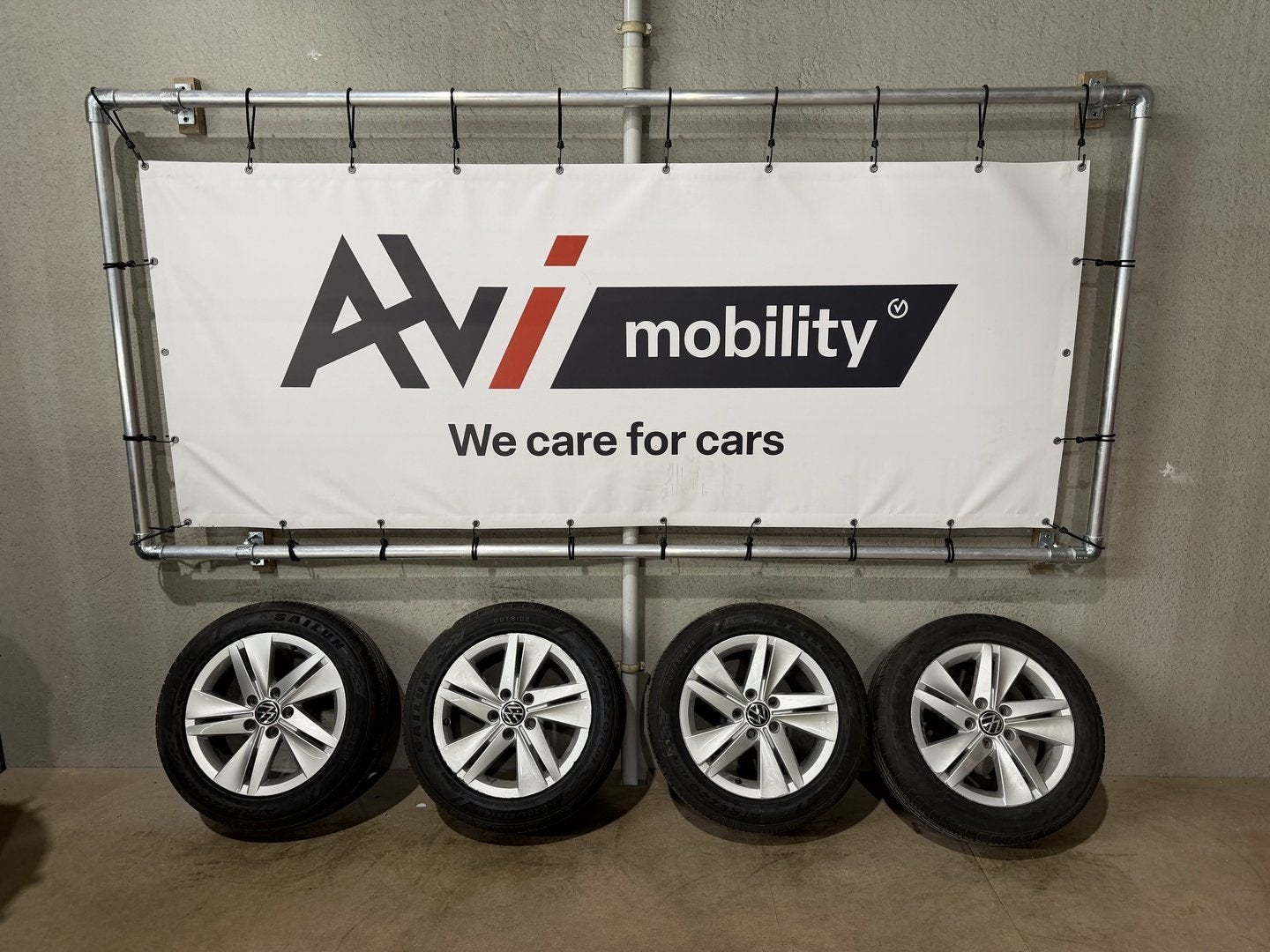 Complete zomerset Volkswagen golf 8 205/55R16, Ophalen, Gebruikt, -, Banden en Velgen