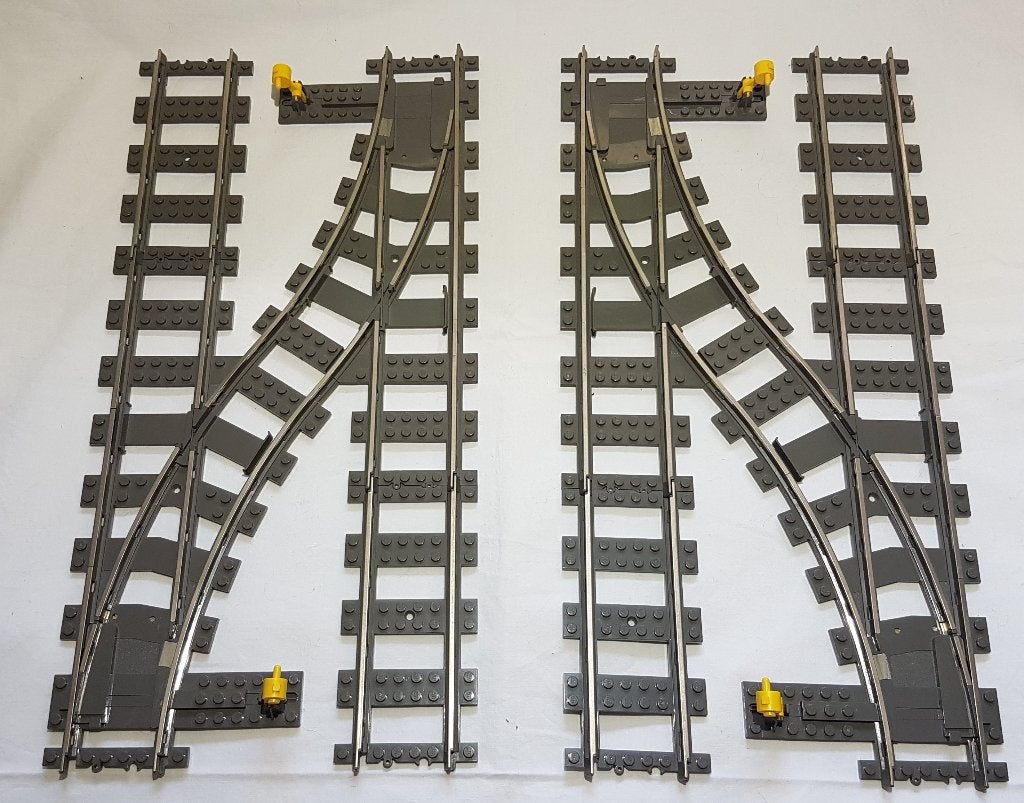 Wissels 9v lego trein rails 4531 7996 MOD (1), Enlèvement ou Envoi, Utilisé, Accessoire, Lego
