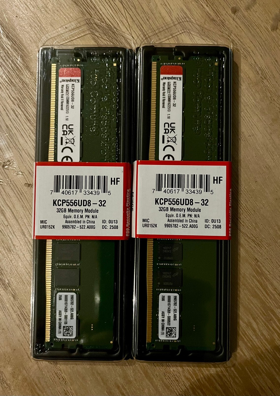 Kingston DDR5 — 64 GB (2  32 GB) — 5600 MHz, Computers en Software, RAM geheugen, Ophalen, Nieuw, Desktop, DDR5