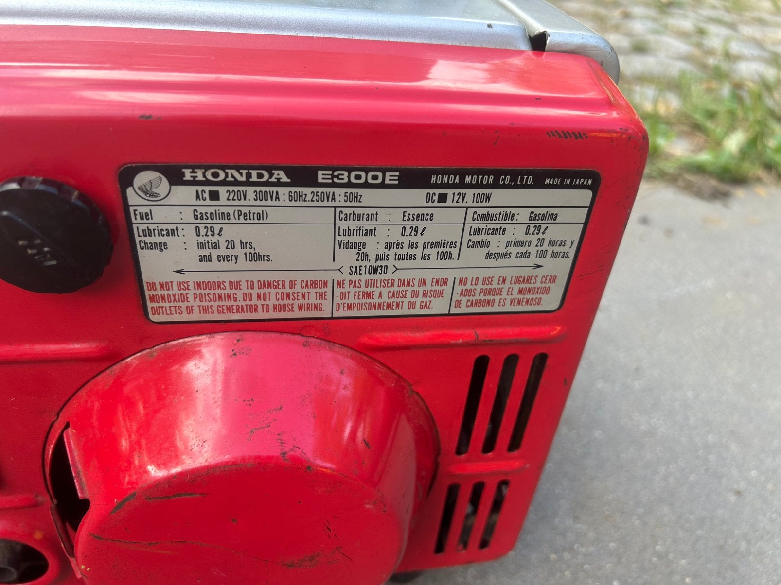 Honda E300 generator, Ophalen, Zo goed als nieuw