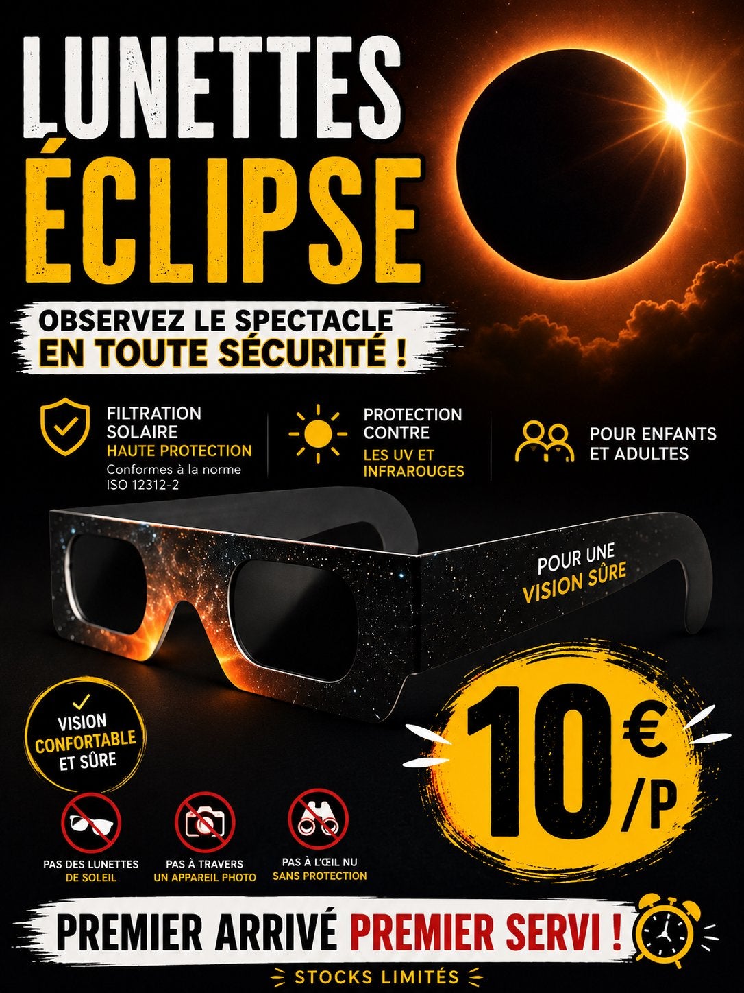 Lunette eclipse, Bijoux, Sacs & Beauté, Enlèvement, Comme neuf