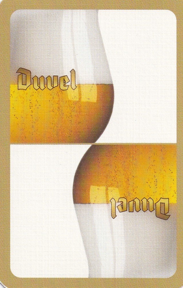 B 91 / S S K DUVEL DONKER BIER 2 GLAZEN, Ophalen of Verzenden, Nieuw, Speelkaart(en)