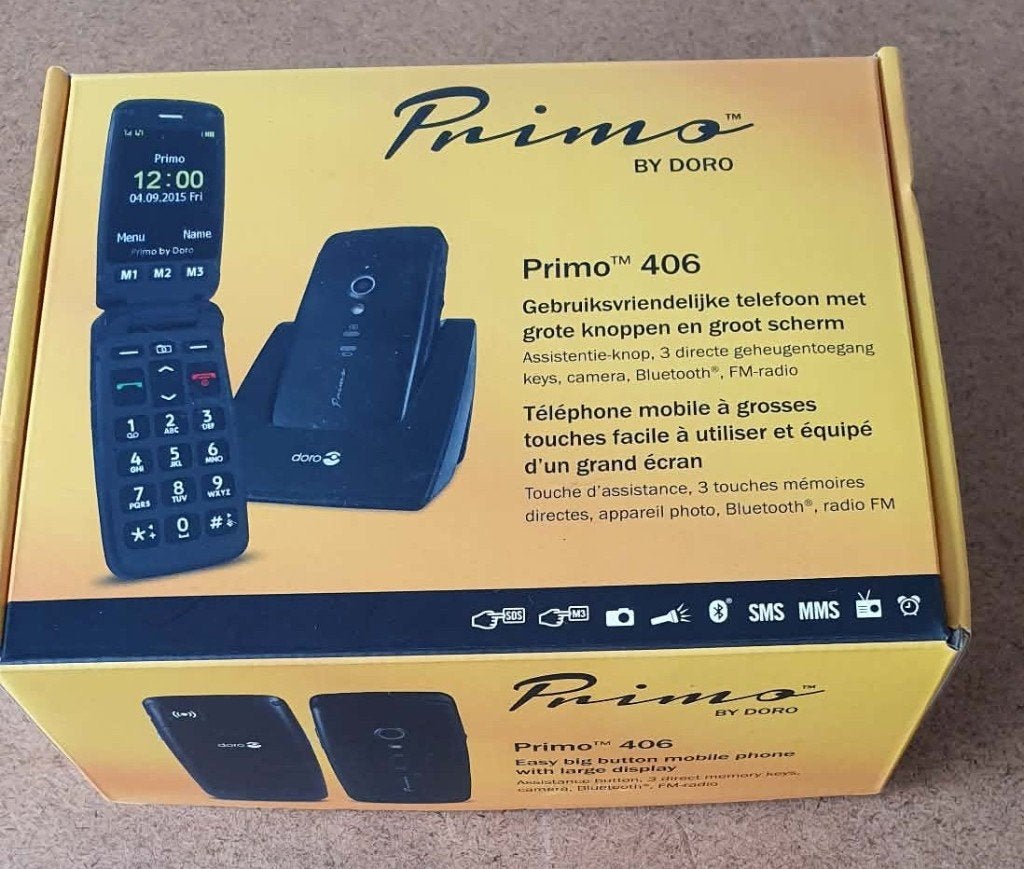 GSM PRIMO 406 GROTE TOETSEN, Ophalen, Zo goed als nieuw, Inklapmodel