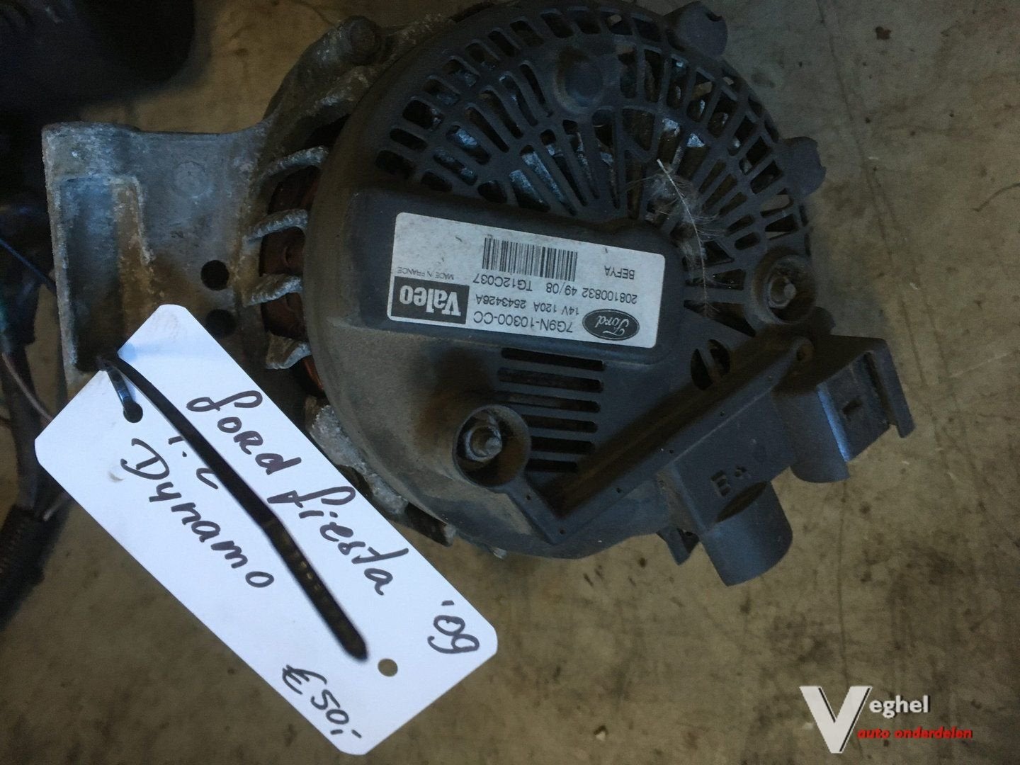 ford fiesta 1.2 benzine Dynamo '09, Gebruikt, -, -, Ophalen of Verzenden