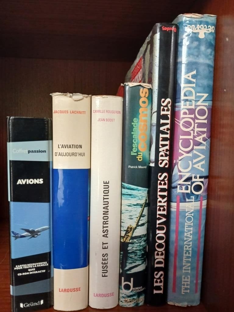 Set van 6 boeken over luchtvaart en ruimtevaart, Boeken, Literatuur, Gelezen, Ophalen