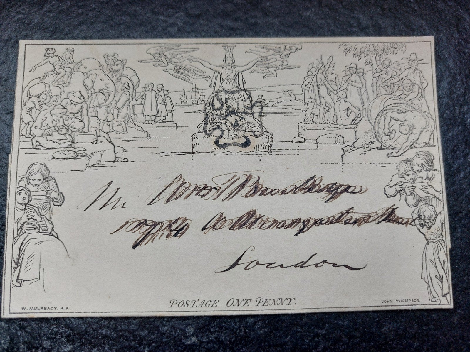 Mulready envelop, Ophalen, Envelop