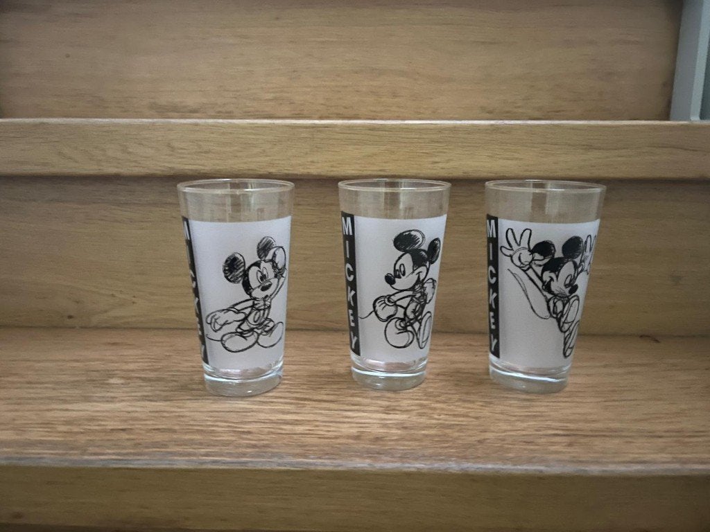 mickey mouse glazen, Verzamelen, Ophalen, Nieuw, Frisdrankglas