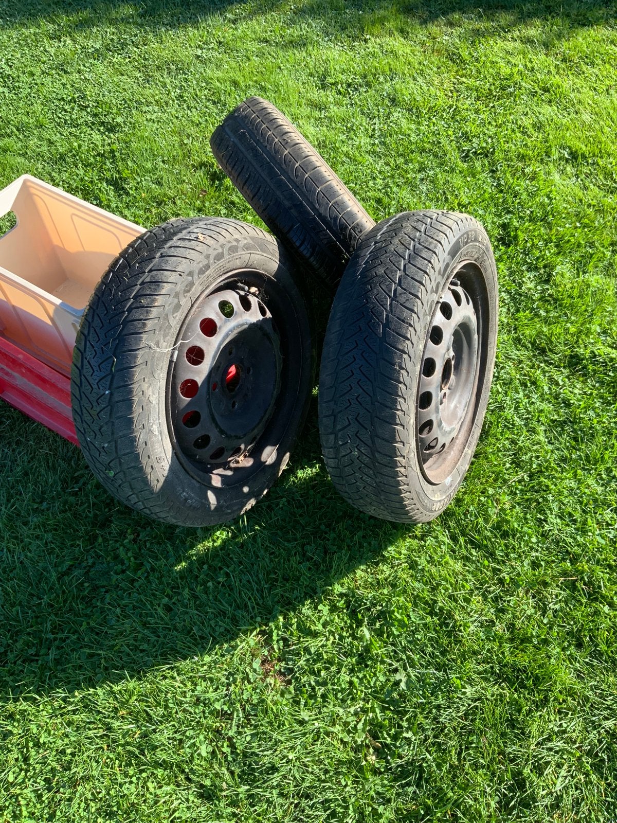 Trois roues 14 pouces avec pneu, Autos : Pièces & Accessoires, Enlèvement, Utilisé