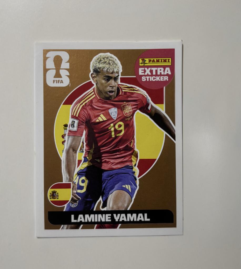 2026 Panini FIFA World Cup 2026 Lamine Yamal Extra sticker, Verzamelen, Ophalen of Verzenden, Nieuw, Poster, Plaatje of Sticker