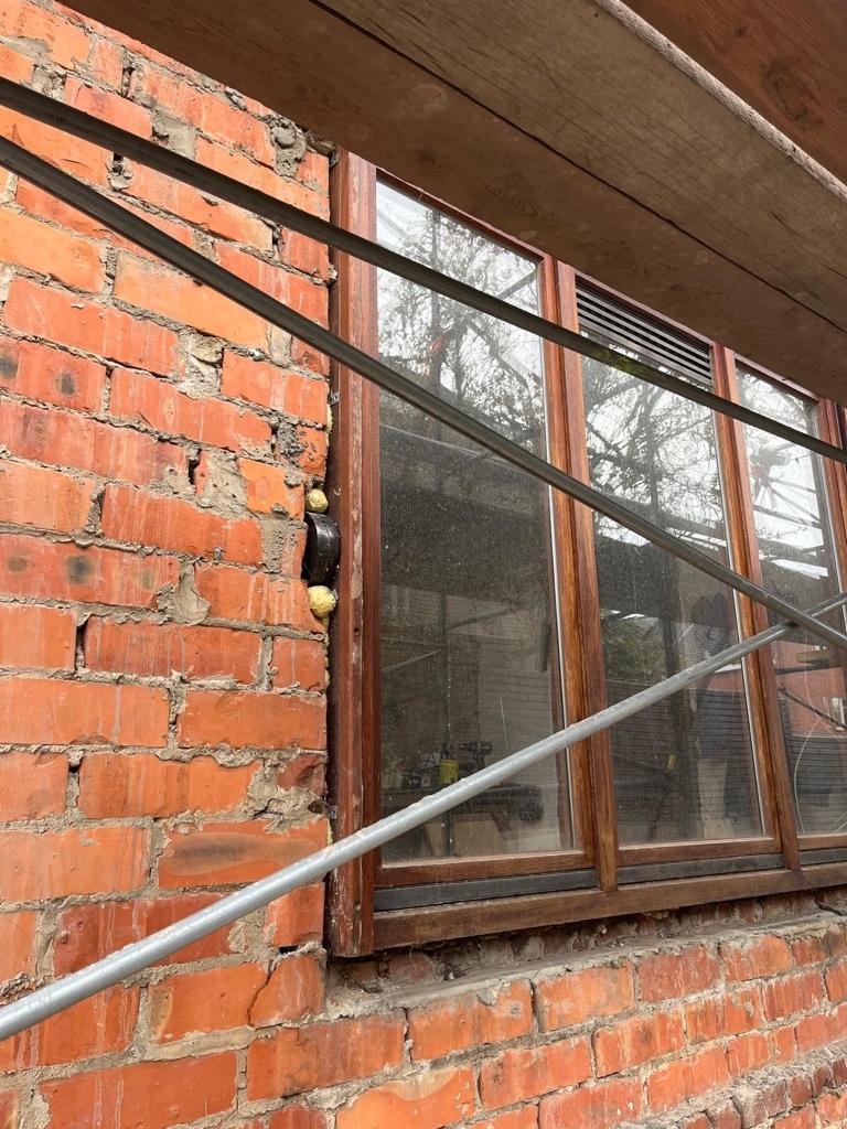 Raam hardhout, Doe-het-zelf en Bouw, Ophalen, Gebruikt, Dubbelglas