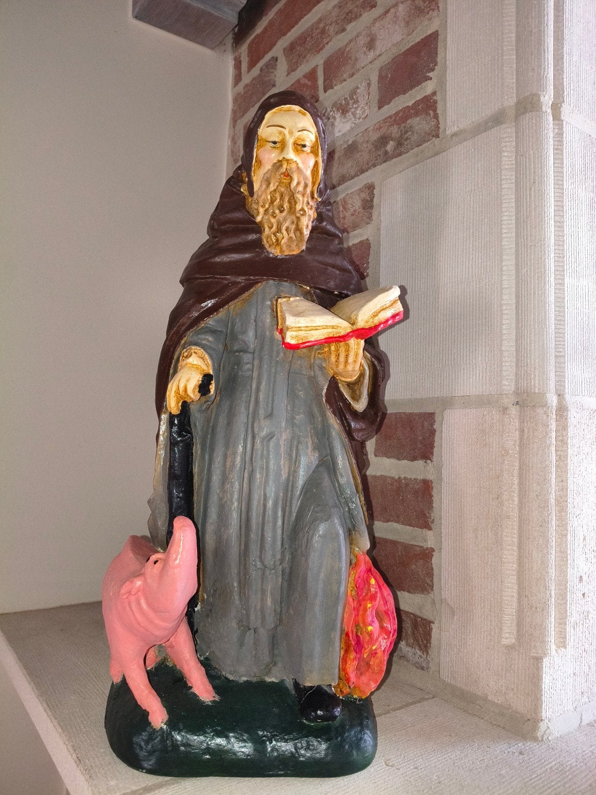 Sint Antonius met varken, Antiek en Kunst, Ophalen of Verzenden