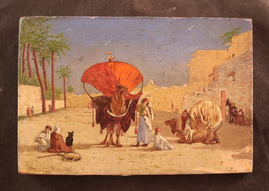 panneau de peinture à l'huile du XIXe siècle, Enlèvement ou Envoi, Daté
