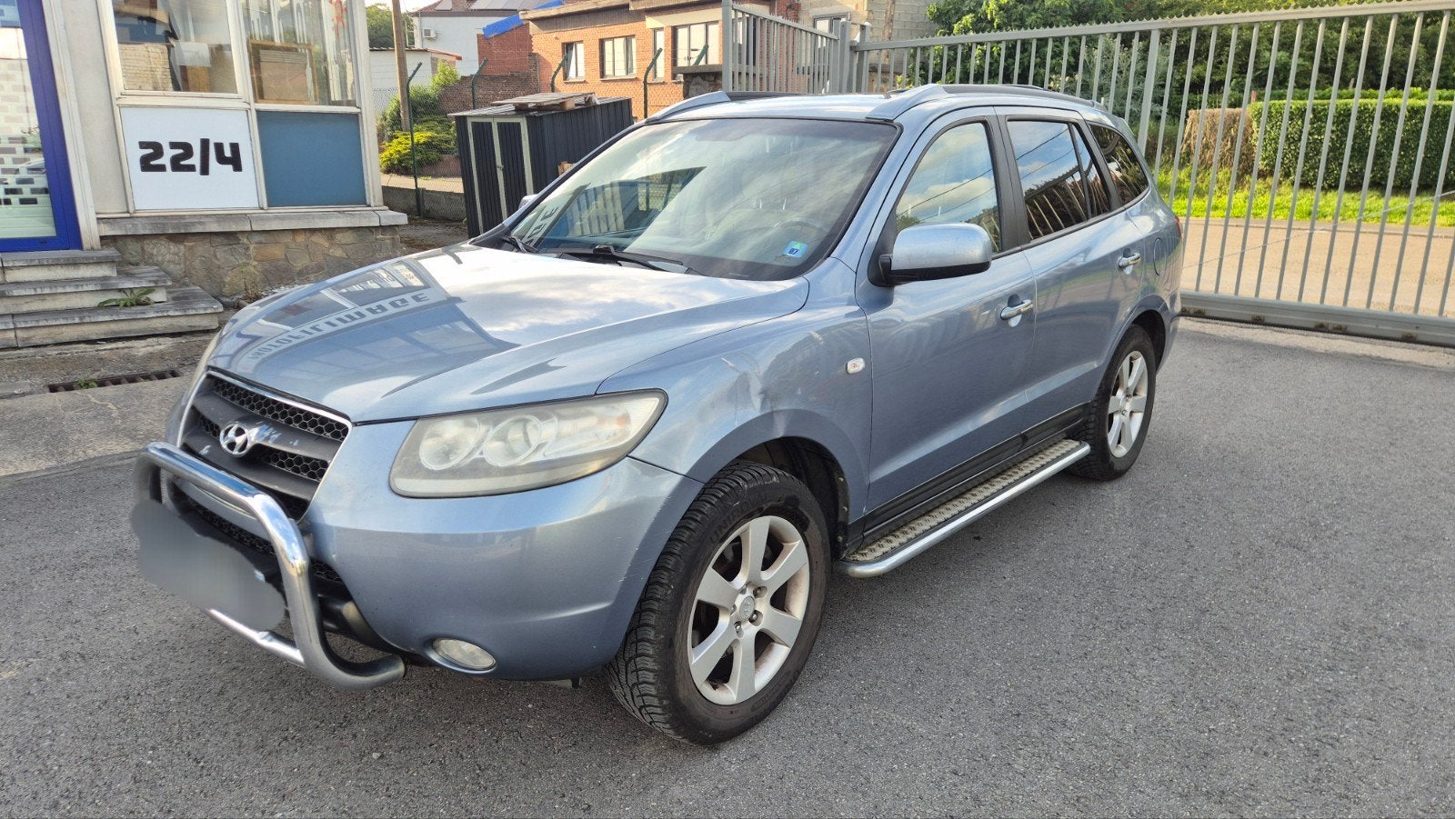 HYUNDAI SANTA FE 4X4 2.2TD FULL OPTIE JAAR 2007 TURBOPROBLEE, Auto's, Monovolume, 63 kW, Blauw, Leder