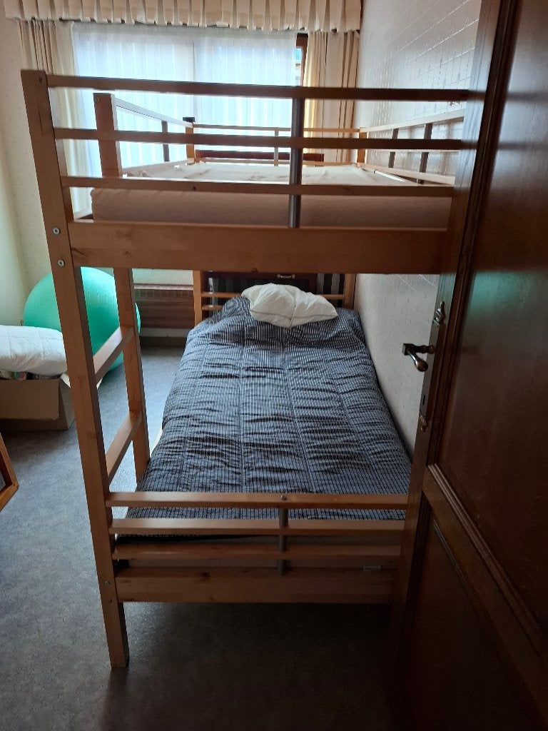 houten stapelbed, Ophalen, 100 cm, 210 cm, 160 tot 180 cm
