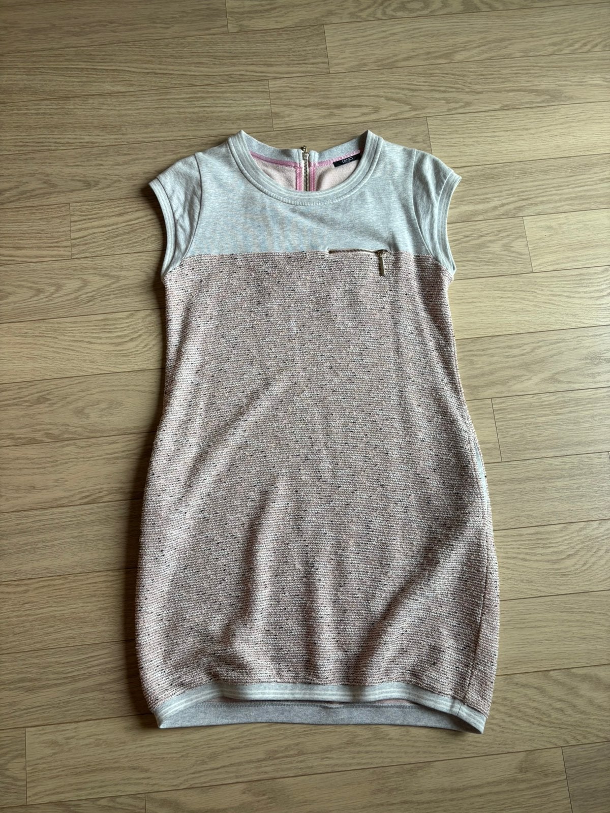 Grijs/roze sweaterkleedje Liu Jo, Verzenden, Maat 42/44 (L), Knielengte, Roze