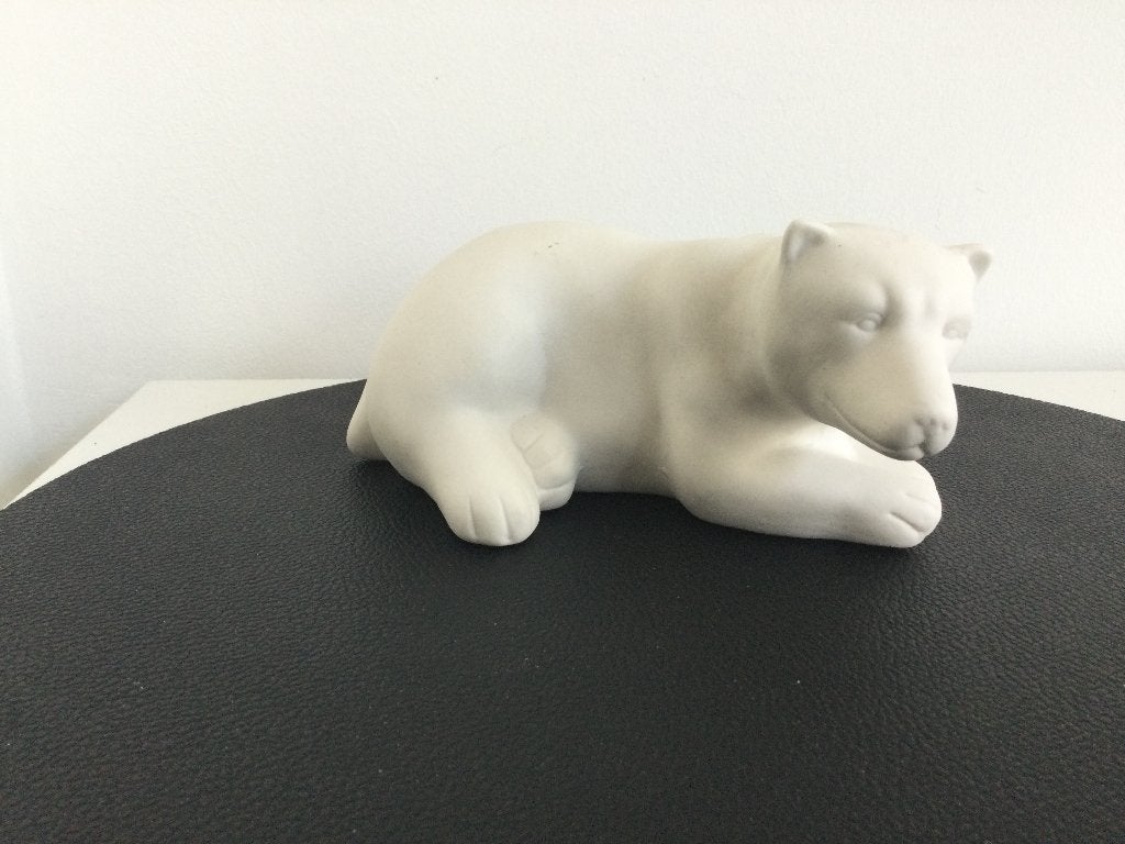 Déco : ours blanc en céramique, Enlèvement