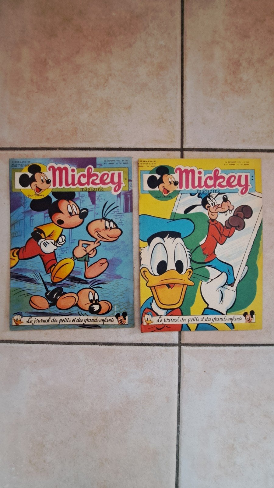 Lot 2 anciens Mickey Magazine Belges (n262 et 263) - Année, Boeken, Strips | Comics, Meerdere comics, Ophalen, Gelezen, Europa