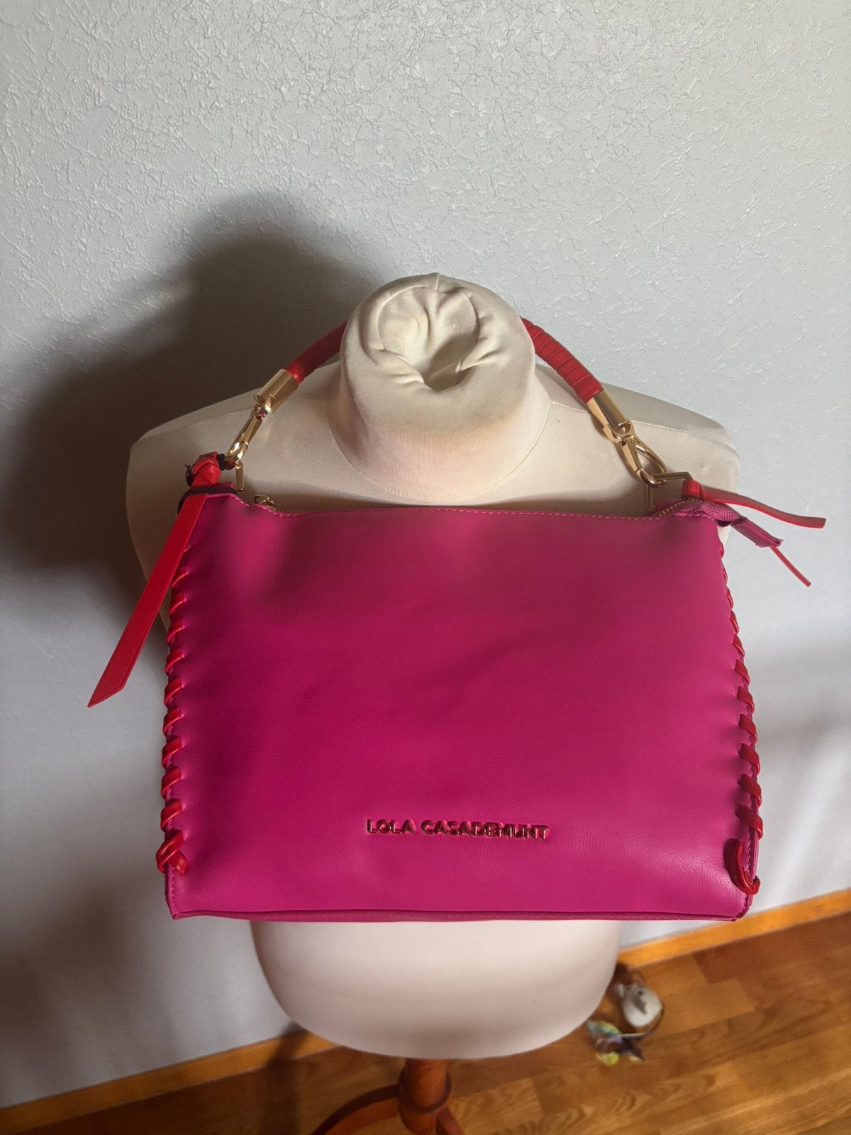 Lola casademunt, Ophalen of Verzenden, Nieuw, Rood, Handtas