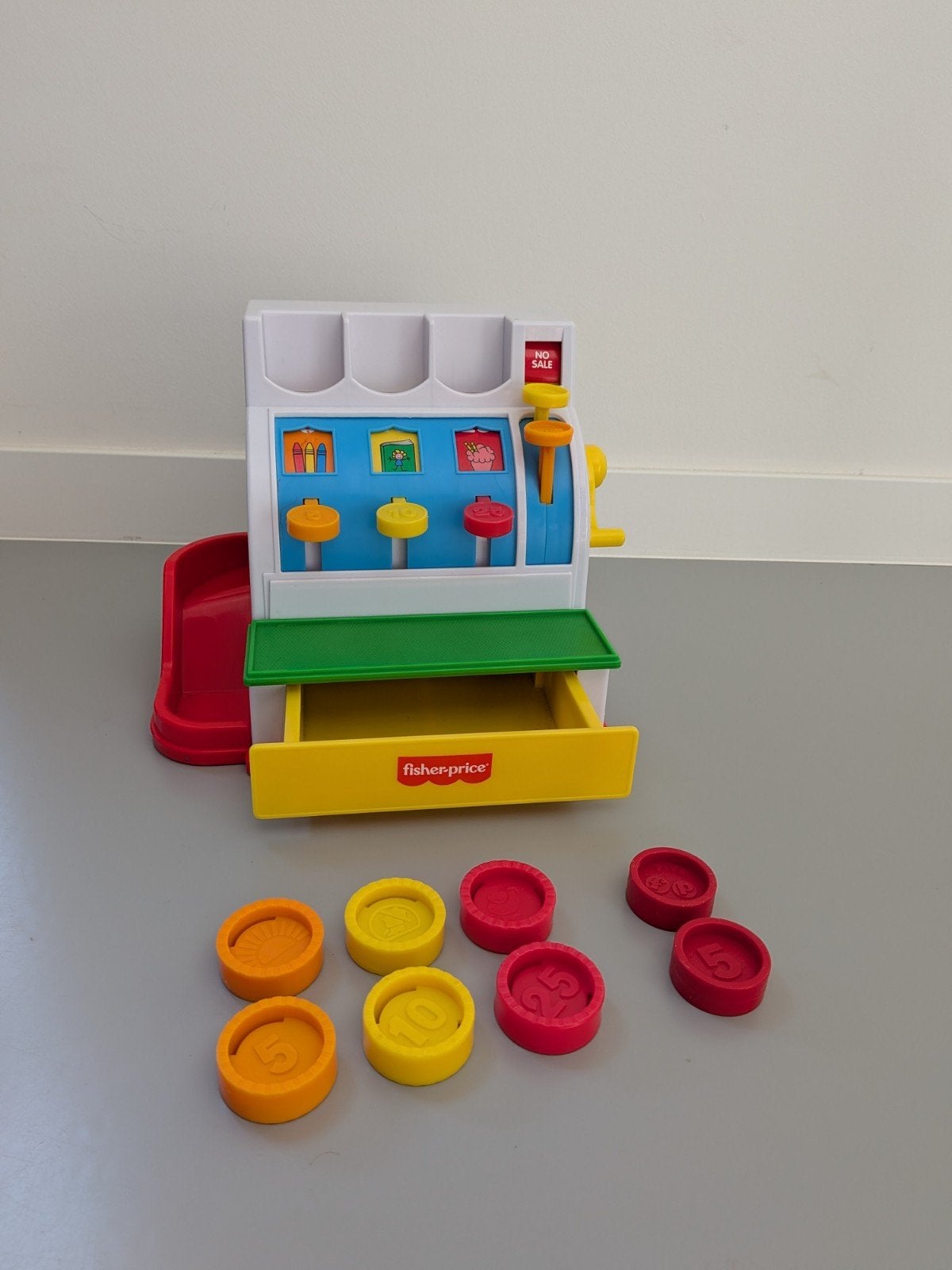 Fisher Price kassa uit 1994, Ophalen of Verzenden, Gebruikt, Overige typen, Met geluid