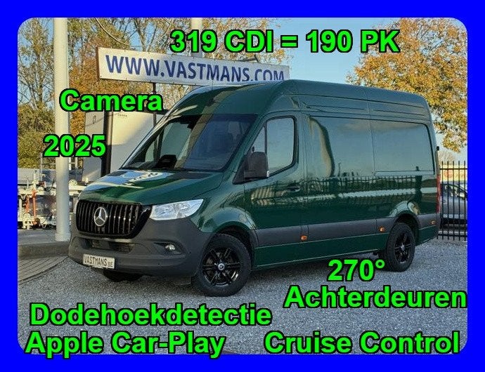 Mercedes-Benz Sprinter 319 / 37.897 € + BTW / L2H2 / 190 PK, Automaat, 1951 cc, 4 cilinders, 2000 kg