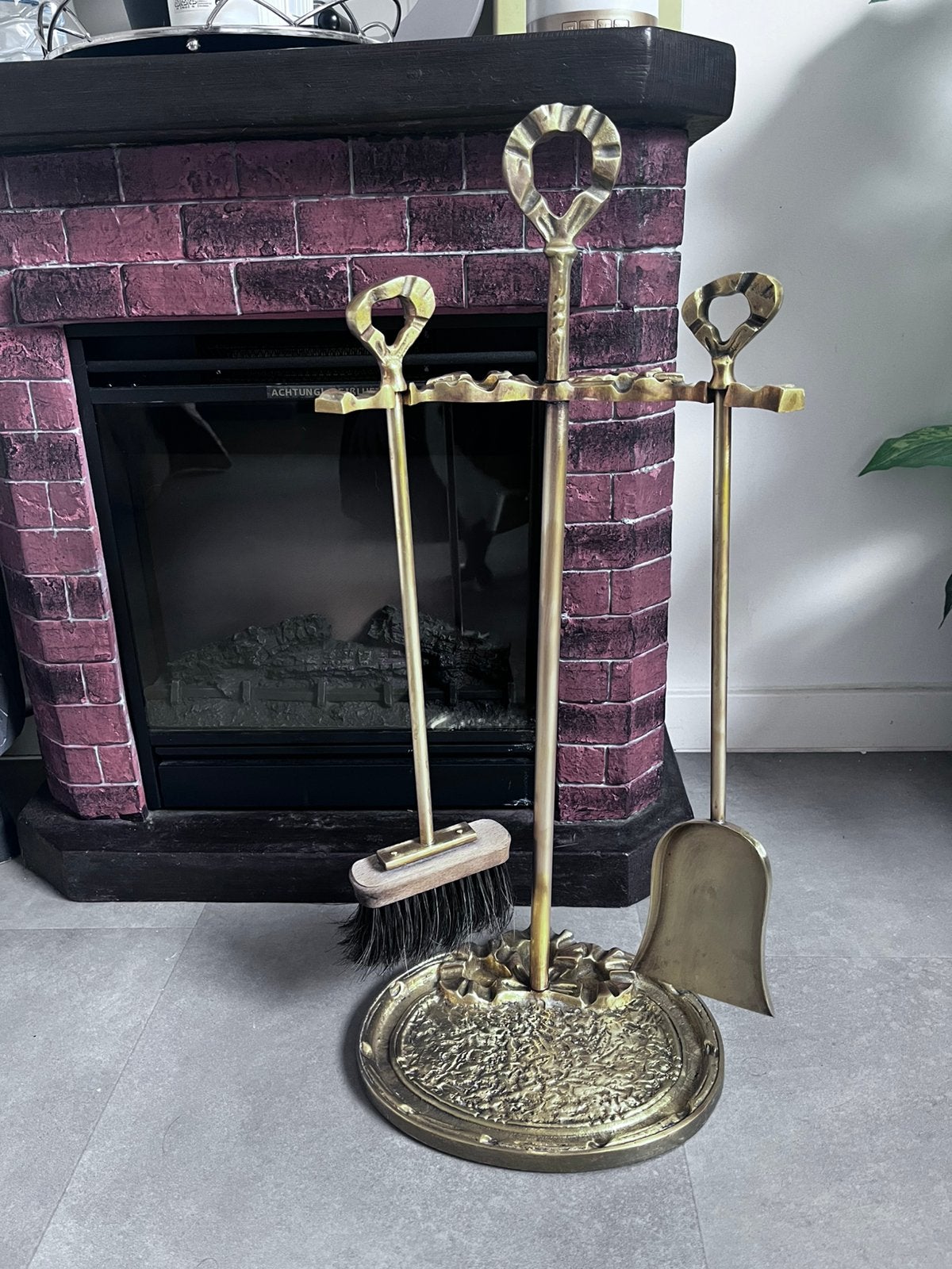 Service de cheminée ancien en bronze, Enlèvement ou Envoi, Comme neuf
