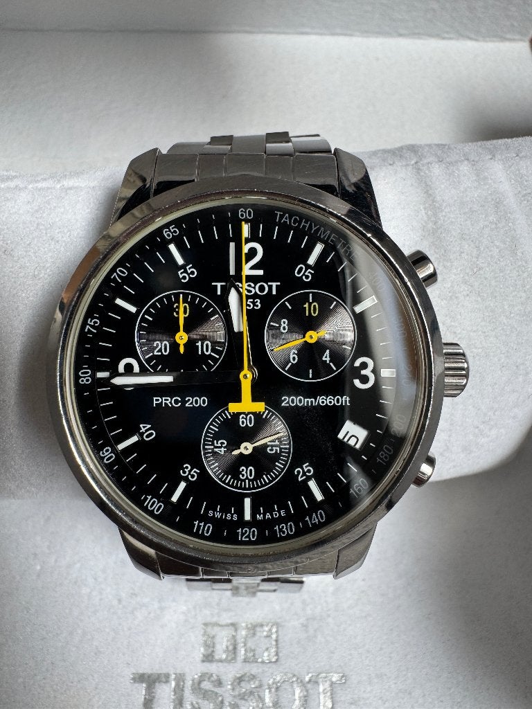 Tissot PRC 200 chronograaf horloge, Staal, Staal, Polshorloge, Zo goed als nieuw