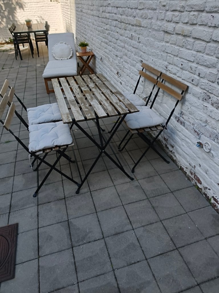 Table et 4 chaises pliantes jardin IKEA TÄRNÖ, Enlèvement, Utilisé, Rectangulaire, Bois
