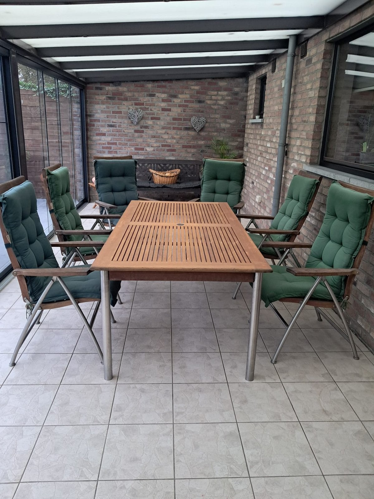 Tuinset, Enlèvement, Comme neuf, Inox, Salons de jardin