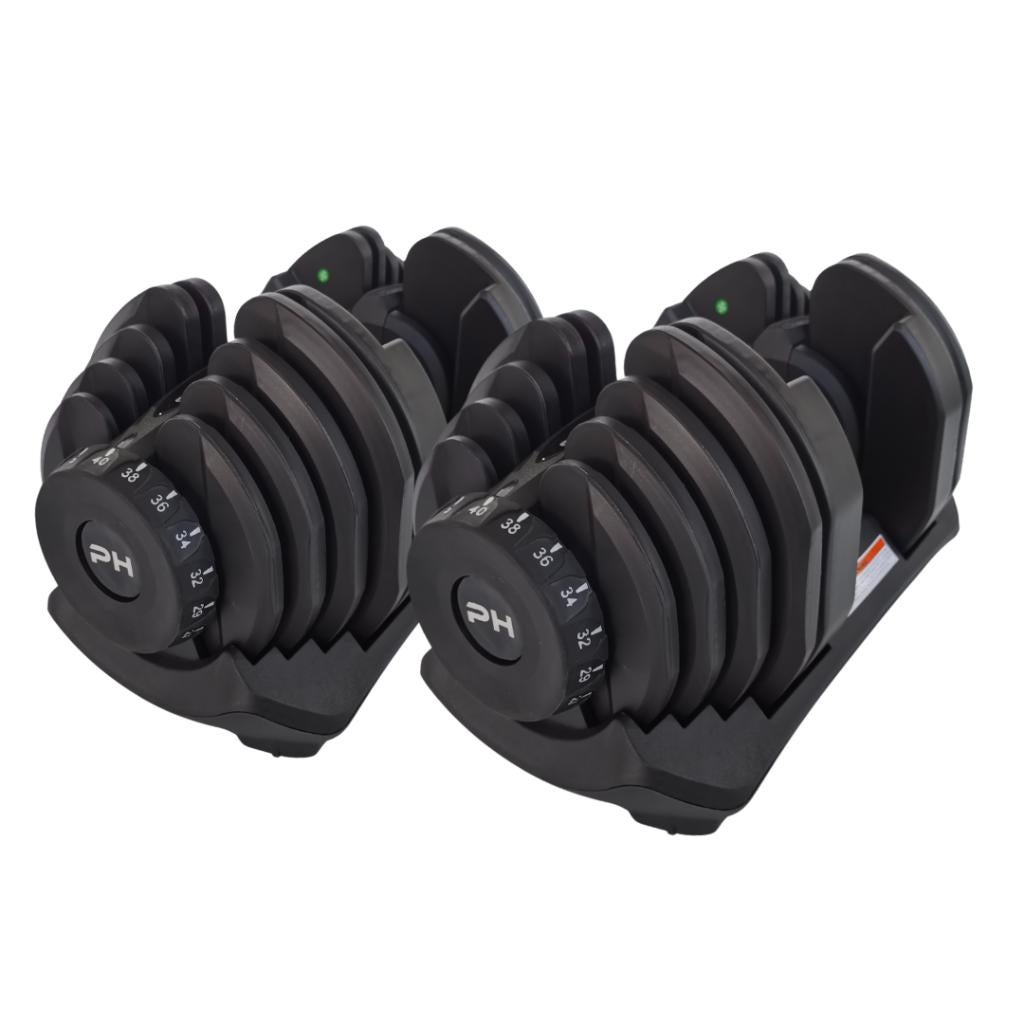 REFURBISHED DEAL PH Fitness - 2x 40KG Verstelbare Dumbbells