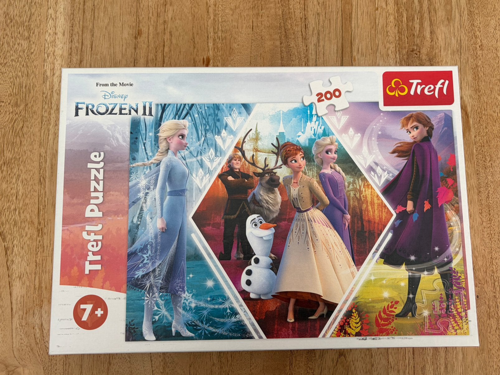 Puzzel - Trefl - 200 stukken - Frozen II, Enlèvement ou Envoi, Plus de 50 pièces, Comme neuf, 6 ans ou plus