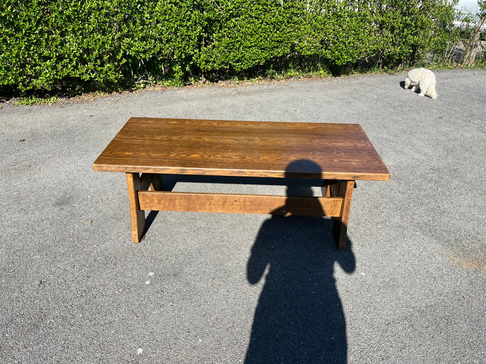 Table de salon en chêne., 100 à 150 cm, Comme neuf, Enlèvement, 50 à 100 cm