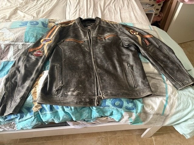 Harley Davidson lederen retro look vest , American Lifestyle, Motoren, Kleding | Motorkleding, Harley-Davidson, Heren, Jas | leer