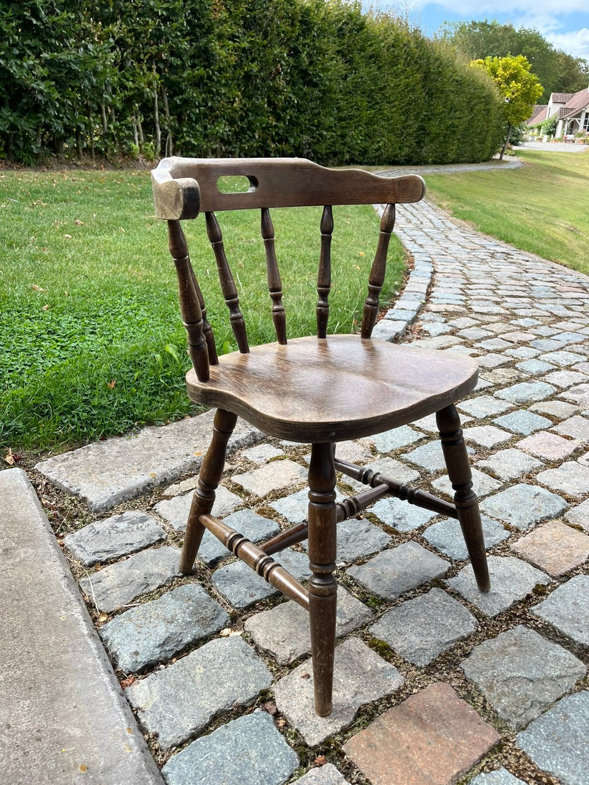 7 Stoelen , cafestoelen, Huis en Inrichting, Stoelen, Ophalen, Gebruikt, Hout